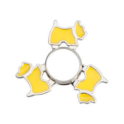 Metal spinner for sublimation - Dog - yellow