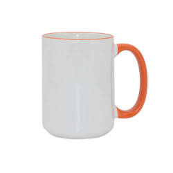 Mug MAX A+ 450 ml with orange handle Sublimation Thermal Transfer