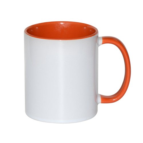 JS Coating mug 330 ml FUNNY orange Sublimation Thermal Transfer