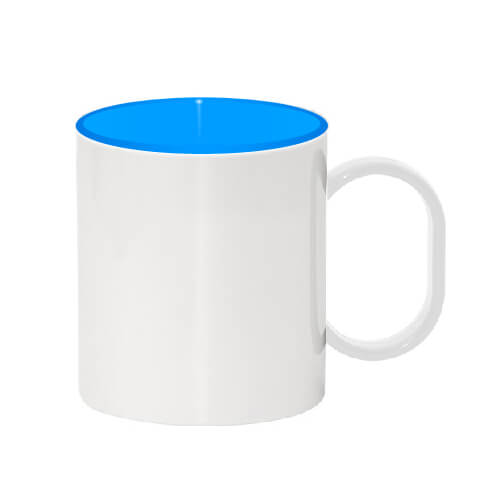 Plastic mug 330 ml with blue interor Sublimation Thermal Transfer