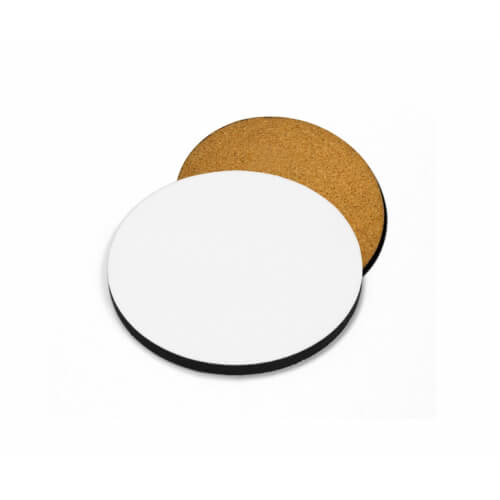Round MDF and cork coaster 9,5 x 9,5 cm Sublimation Thermal Transfer