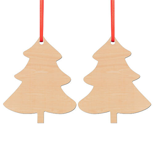 Pendentif Sapin De No L En Bois Pour Sublimation Jeune Arbre