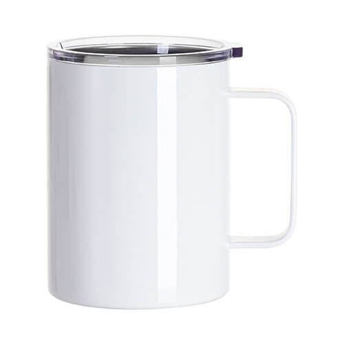 Taza De Acero Inoxidable De Ml Con Asa Y Tapa Para Sublimaci N