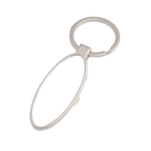 Metal keychain – bottle opener for sublimation printing - oval Oval, GADGETS \ KEY RINGS AND LUGGAGE HANGERS