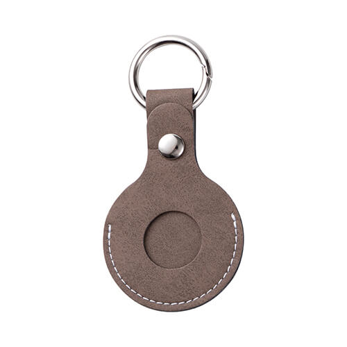 Porte-clés en cuir / étui AirTag pour sublimation - gris Gris