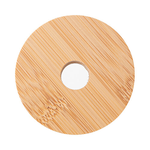 Bamboo Lid with Straw Hole and Silicone Ring Gasket for BN26