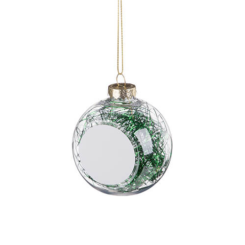 Christmas tree ball for sublimation with green angel hair Green | GADGETS \  CHRISTMAS TREE DECORATIONS GADGETS \ DECORATIVE ACCESSORIES |  