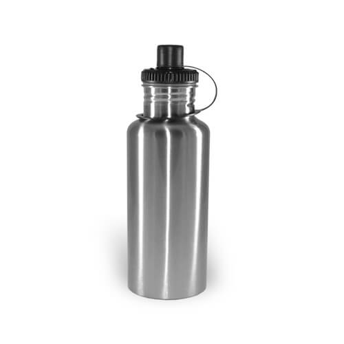 Botella de agua turista plateada 500 ml Sublimación Transferencia Térmica  Plata \ 500 ml, GADGETS \ BOTELLAS Y TERMOS
