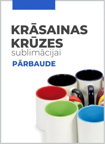 Krāsainas apdrukātas krūzes