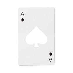 5,5 x 8,5 cm flesopener voor sublimatie - witte poker