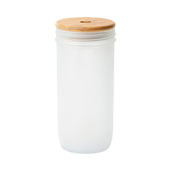 720 ml Mason Jar glazen mok met bamboe schroefdop voor sublimatie