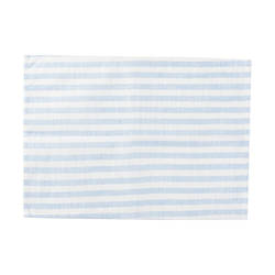 Canvas tafelmat 50 x 35,5 cm crème met blauwe strepen voor sublimatie