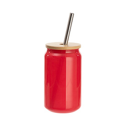 Een glas van 400 ml dat van kleur verandert bij blootstelling aan hitte voor sublimatie - rood