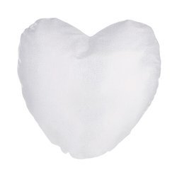 Glitter kussensloop 40 x 40 cm voor sublimatie - wit hart