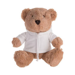 Teddybeer 20 cm met T-shirt voor sublimatiedruk - bruin