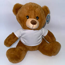 Teddybeer met t-shirt 33 cm voor sublimatiedruk