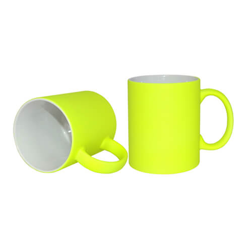 Fluo Color mok - mat geel voor sublimatie