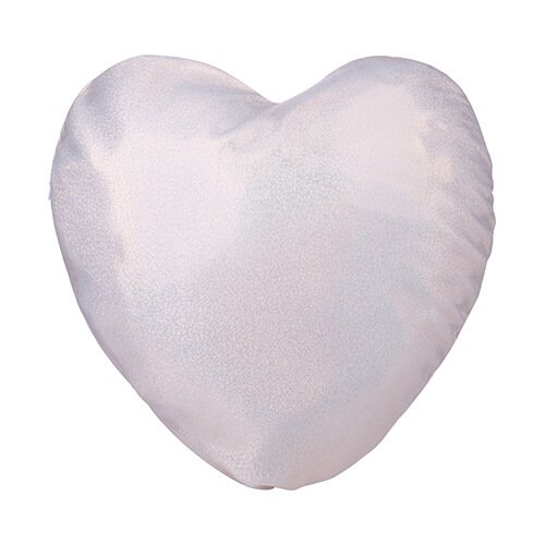 Glitter kussensloop 40 x 40 cm voor sublimatie - champagne hart