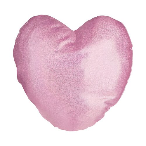 Glitter kussensloop 40 x 40 cm voor sublimatie - roze hart
