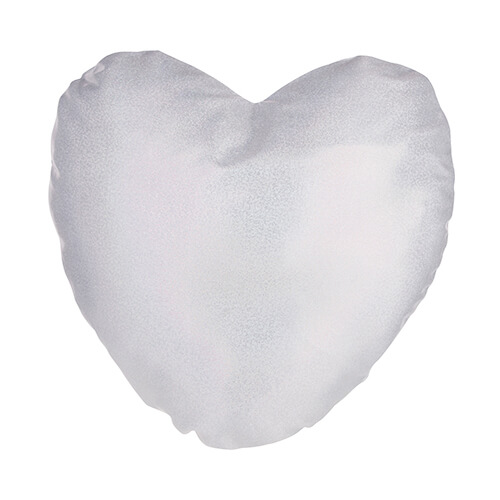 Glitter kussensloop 40 x 40 cm voor sublimatie - zilver hart