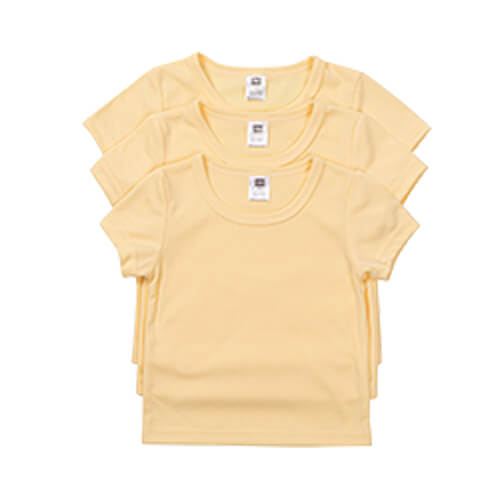 Kinder T-shirt met korte mouwen voor sublimatie - geel