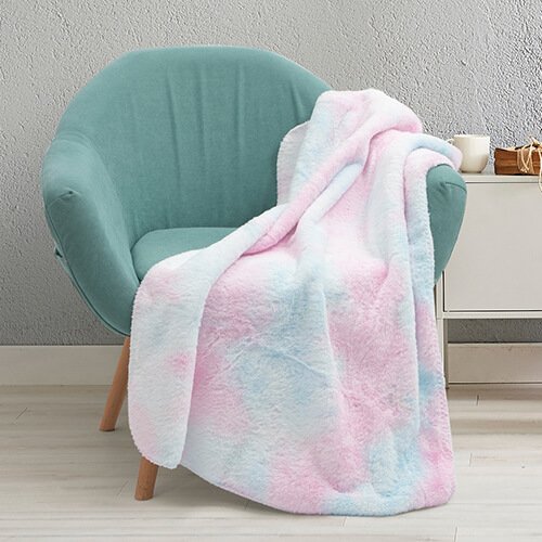Minky deken met voering van imitatiebont voor sublimatie