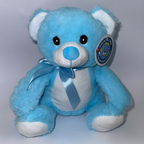 Teddybeer 25 cm voor sublimatiedruk - blauw