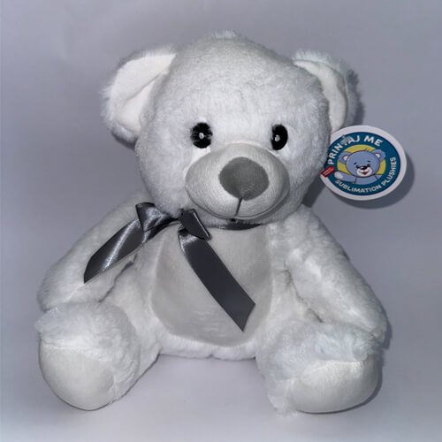 Teddybeer 25 cm voor sublimatiedruk - wit