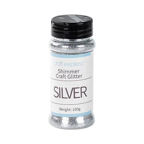 Zilver glitter - 100 g