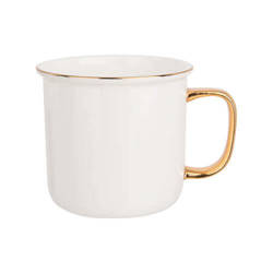 280 ml mug with golden handle for sublimation