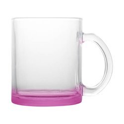 330 ml glass mug for sublimation - with a purple bottom