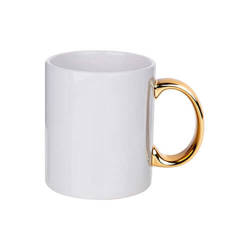 330 ml mug with gold handle for sublimation printing