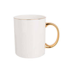 360 ml mug with golden handle for sublimation
