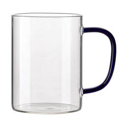 450 ml glass with a navy blue handle for sublimation