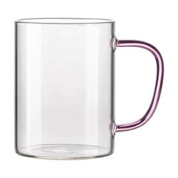 450 ml glass with a pink handle for sublimation