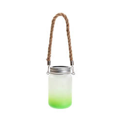450 ml lantern with a string handle - green gradient