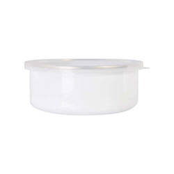 600 ml enamelled bowl with lid for sublimation printing