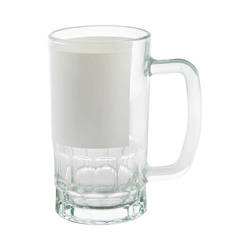 600 ml glass mug with a white frame for sublimation