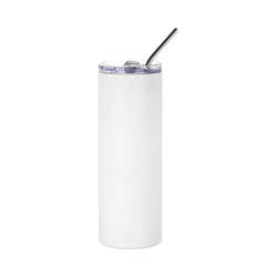 600 ml mug with a straw for sublimation - white matte