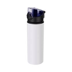 750 ml metal water bottle for sublimation – white with blue closure