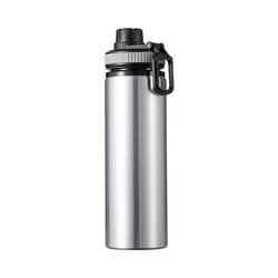 850 ml silver aluminum water bottle with a screw cap with a grey insert for sublimation