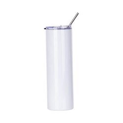 900 ml mug with a straw for sublimation - white