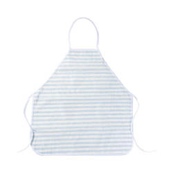 A linen apron for sublimation - cream with blue stripes