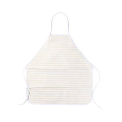 A linen apron for sublimation - cream with yellow stripes