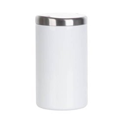 A mug without handle 400 ml made of stainless steel with a lid for sublimation - white