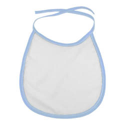 Baby bib with light blue trimming Sublimation Thermal Transfer