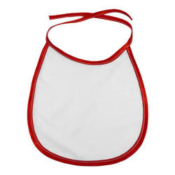Baby bib with red trimming Sublimation Thermal Transfer