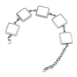 Bracelet with 5 metal plates Sublimation Thermal Transfer