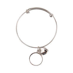 Bracelet with a boule, hearth, circle locket for sublimation printing