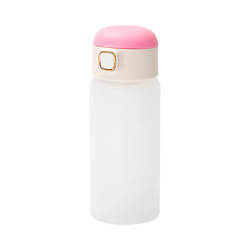 Children's bottle 450 ml with a silicone straw for sublimation - pink